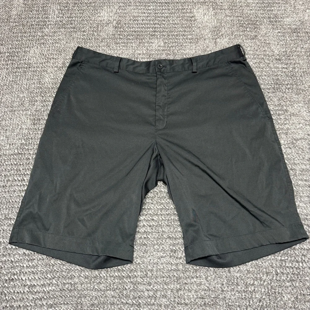 NikeGolf Mens‎ Golf Shorts Size 38 Black Dri-Fit Flat Front Performance